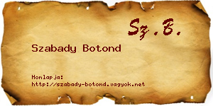 Szabady Botond névjegykártya