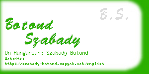 botond szabady business card